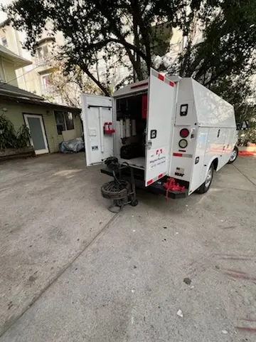 Magnet Plumbing service vehicle on-site for Slab Leak Repair in Cypress Estates